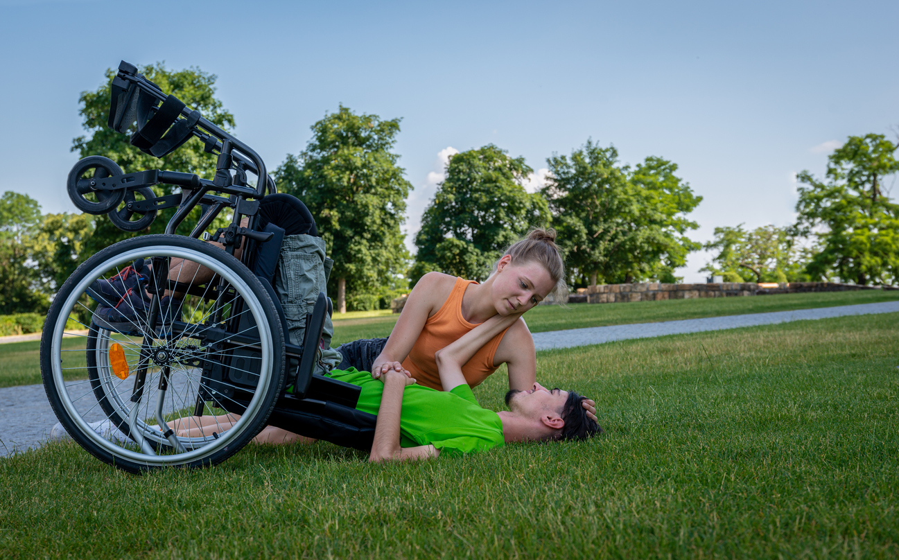 Disabled teen in love